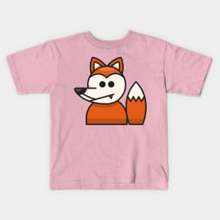 Fox Head Cartoon Illustration Kids T-Shirt
